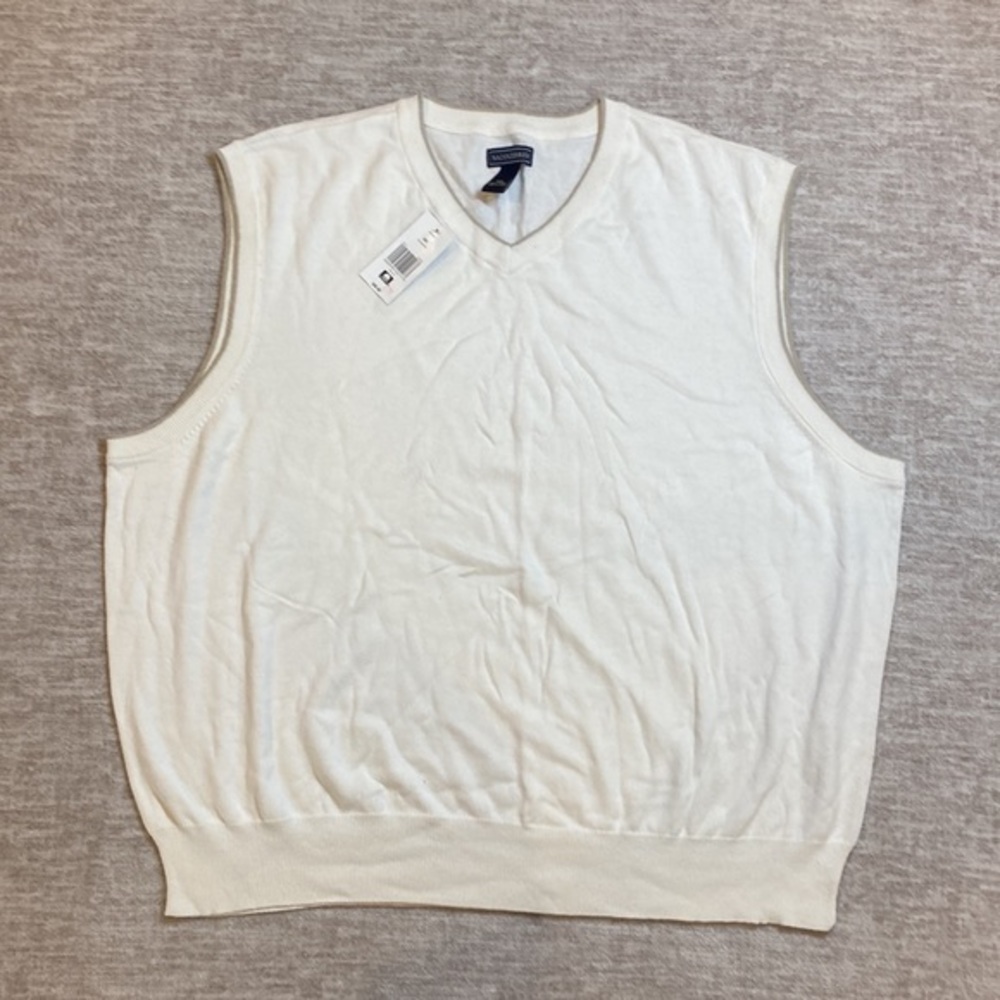 Saddlebred men’s ivory sweater vest size XXL